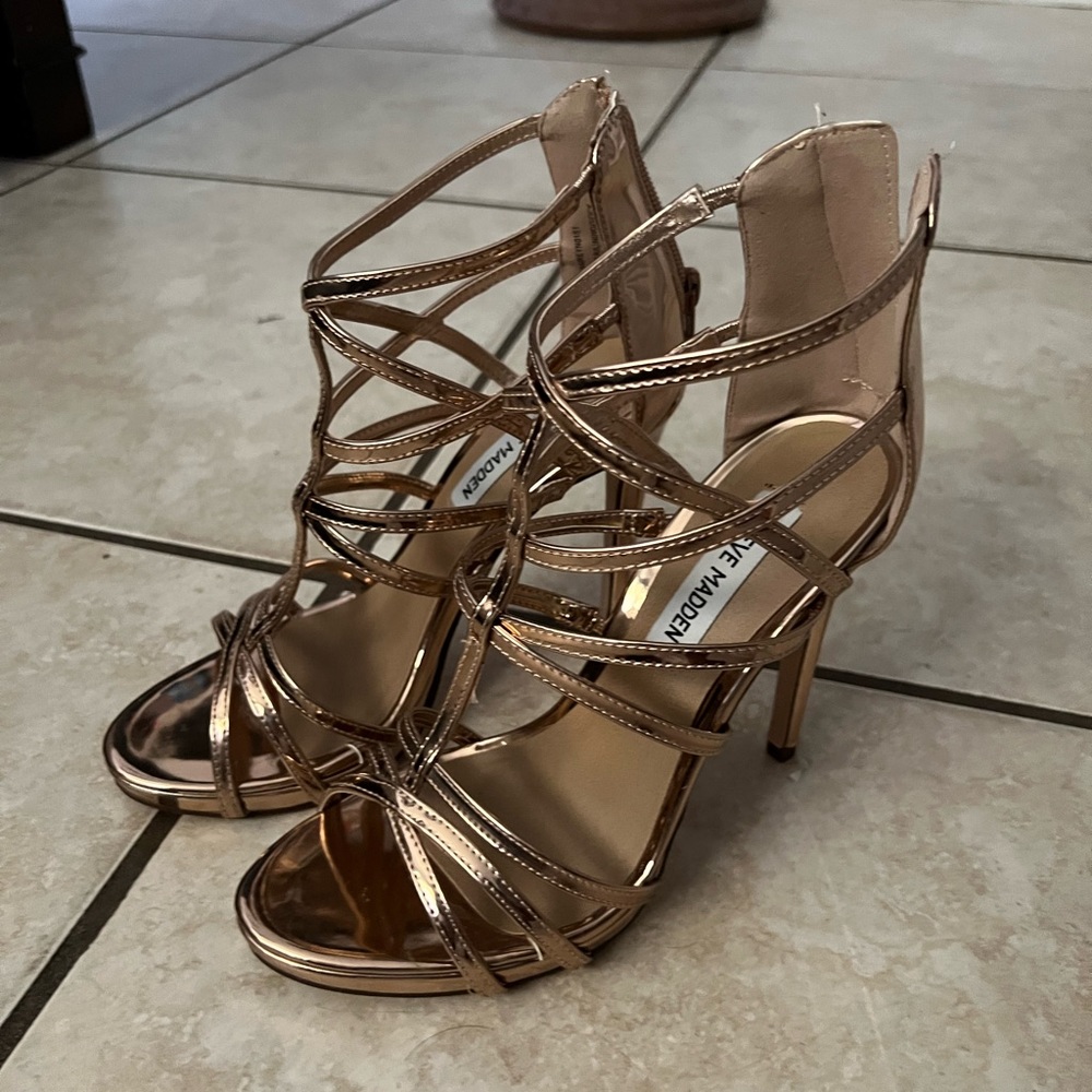 Steve Madden golden heels